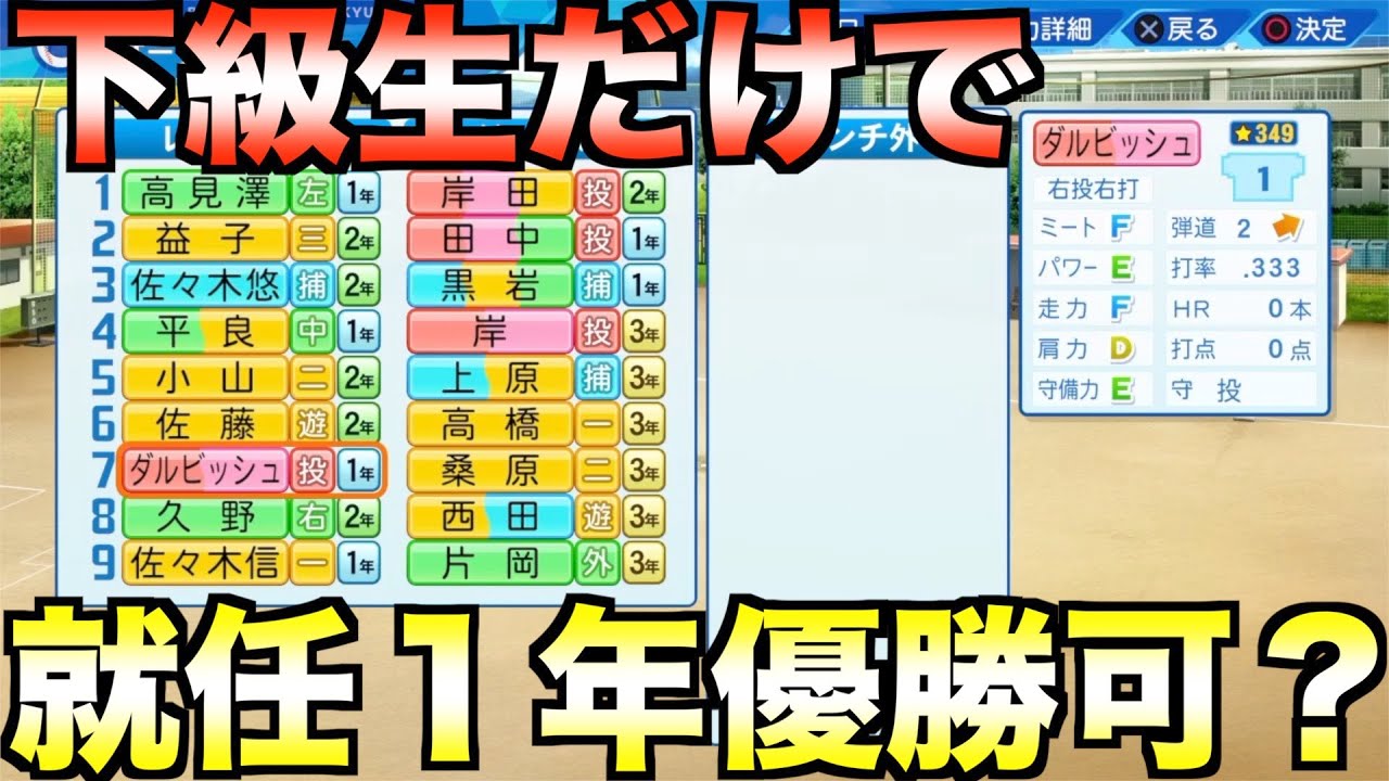 【栄冠ナイン】1、2年生だけで就任1年目に甲子園優勝できるか？【eBASEBALLパワフルプロ野球2022】