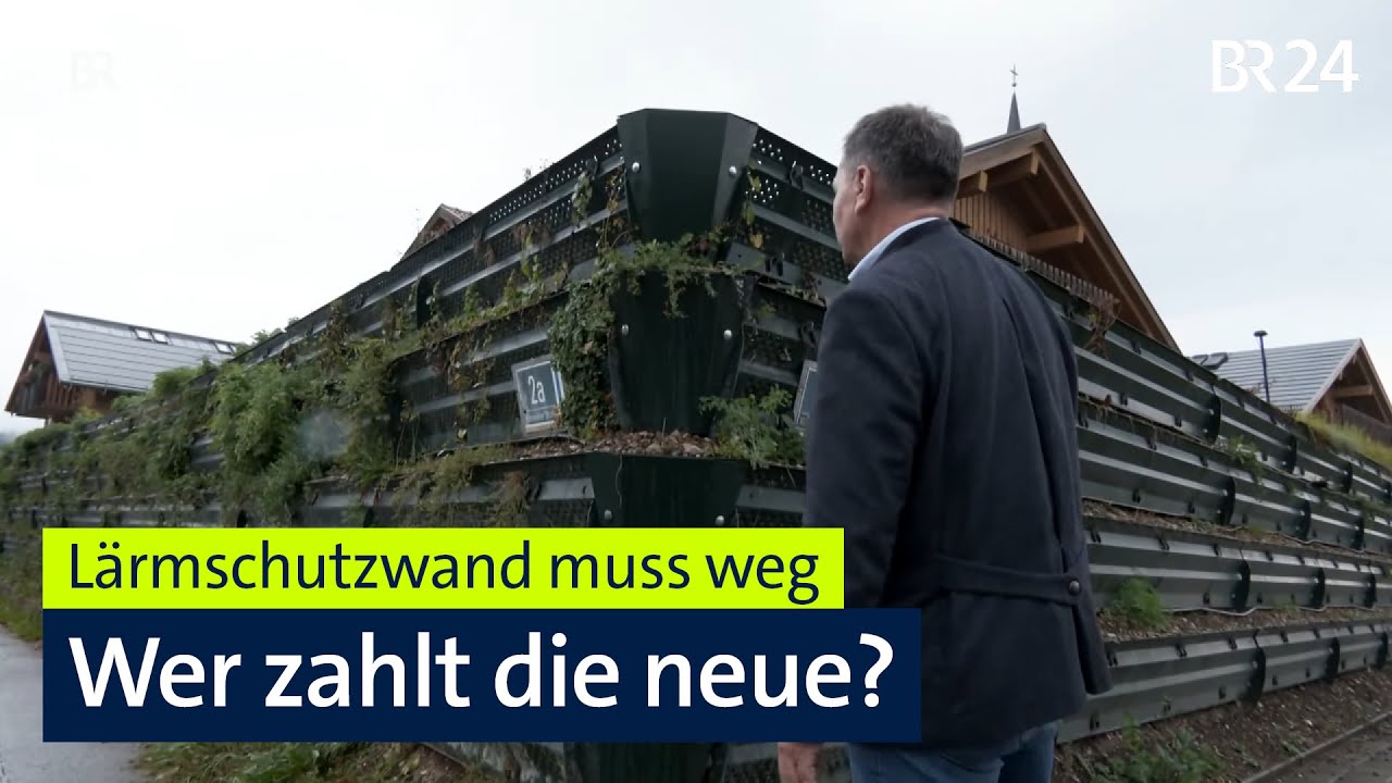 L&auml;rmschutzwand ohne Genehmigung: Wer zahlt den Abriss? | Abendschau | BR24