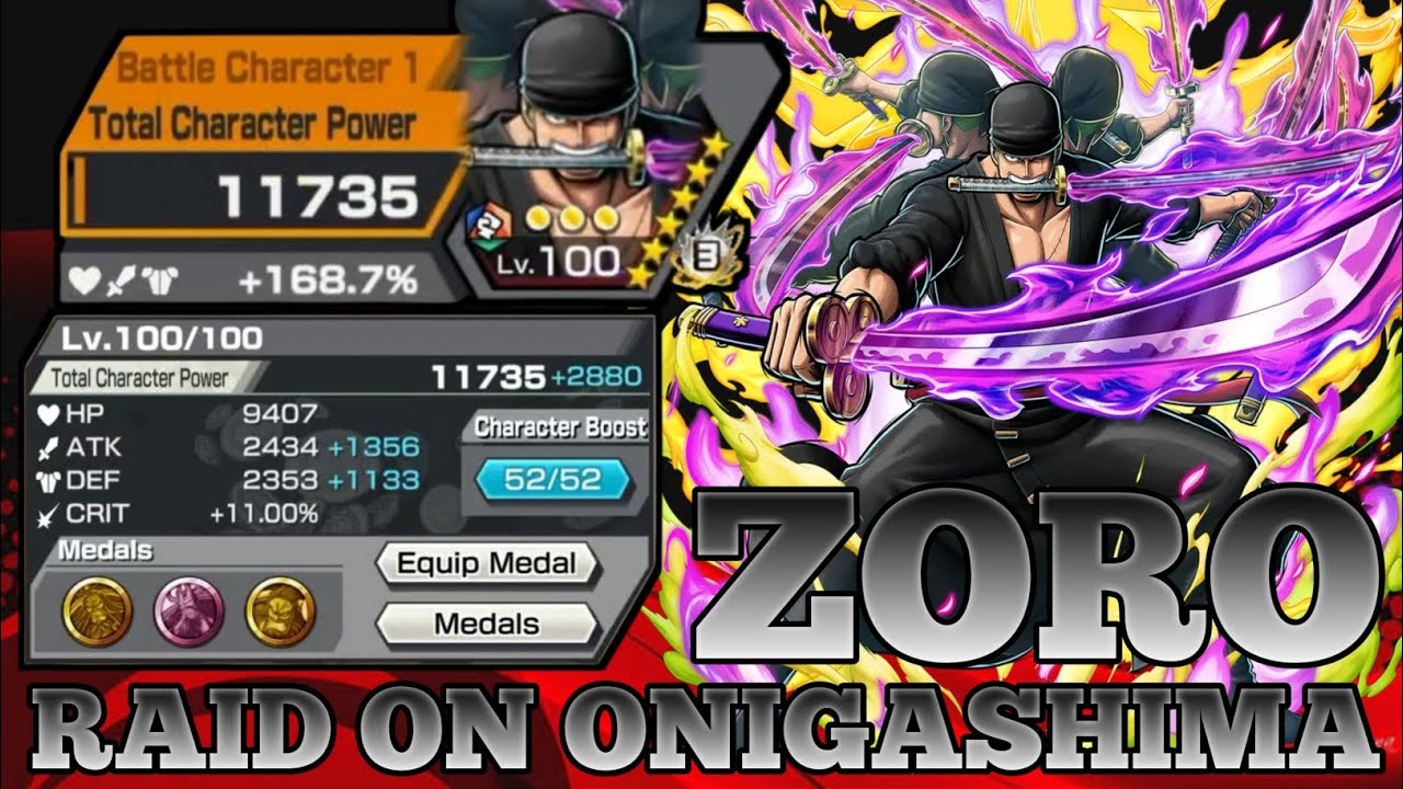 ZORO RAID ON ONIGASHIMA | ONE PIECE BOUNTY RUSH | OPBR