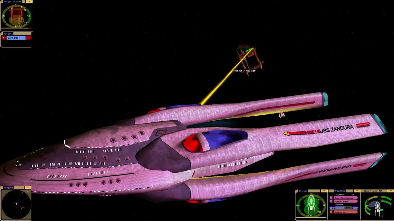 USS Zandura NCC-79112 Vs Lyran Lion UM |KM| Star Trek Bridge Commander
