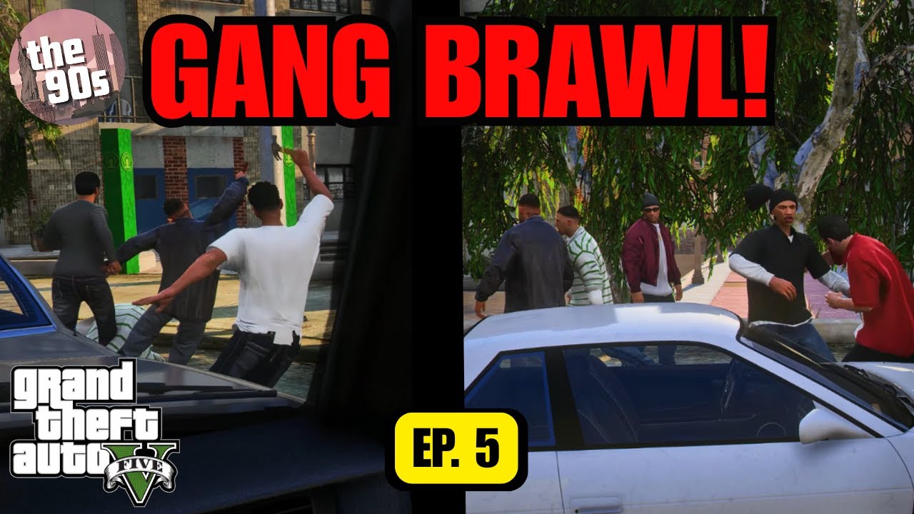 Rival Gangs Clash with Bats & Knives! (Ep. 5) | GTA 5 The 90s RP