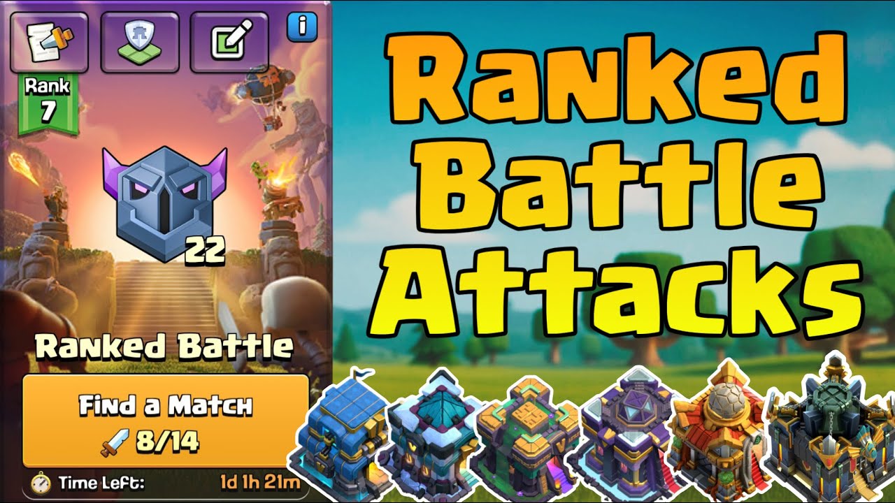 Townhall 12 to Townhall 17 Ranked Battle Attacks