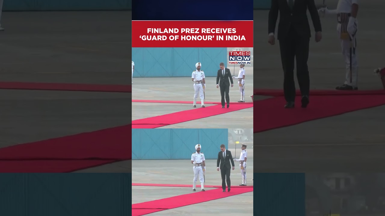 Finland Prez Alexander Stubb Arrives In India, Receives &lsquo;Guard Of Honour&rsquo; In Delhi #shorts