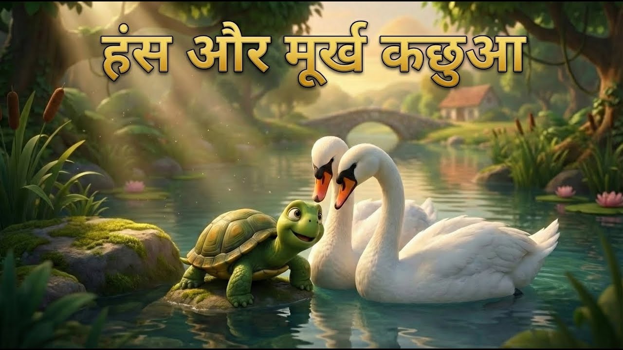 हंस और मूर्ख कछुआ I The Talkative Tortoise | Bedtime Moral Stories for Kids | Hindi Stories for kids
