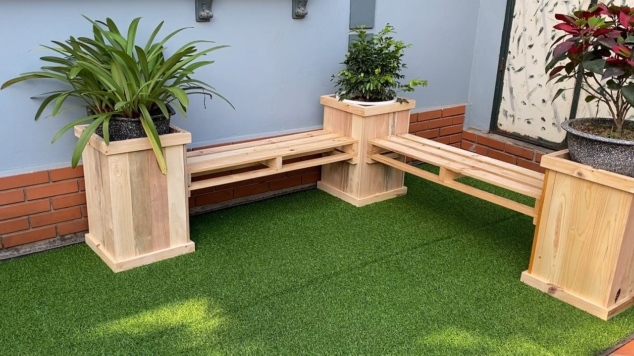 Pallet Ideas To Create Something Amazing At Home // Build A Pallets Wooden Planter Benches