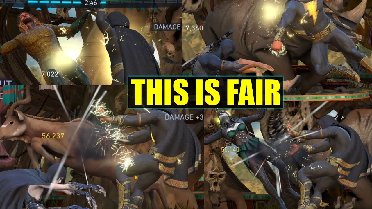 Final Boss Black Adam Is The Most Unfair Boss In Injustice 2 Mobile