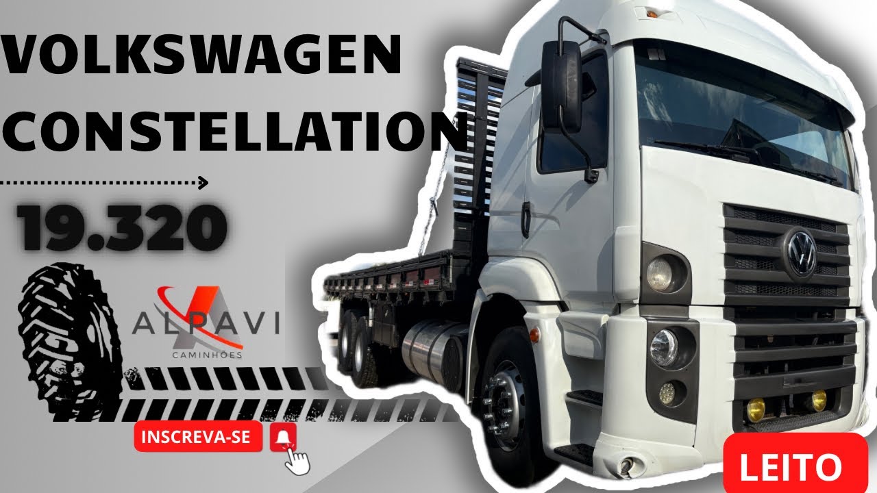 Volkswagen Constellation 19320 Carroceria 8,5m 19 320 Trucado 6x2 a Venda Ligue (12) 97406-2916