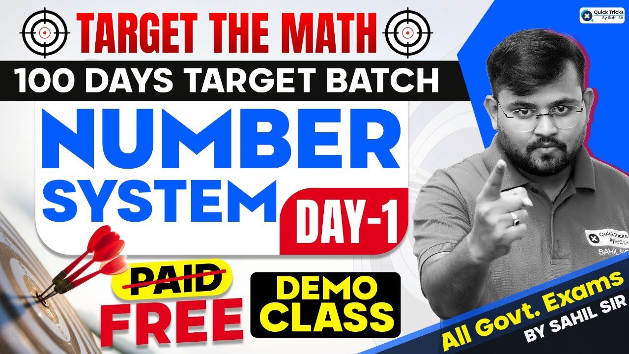 Number System Class Day 1 | 100 Days Target Batch | Number System Basics to Advance | Sahil Sir