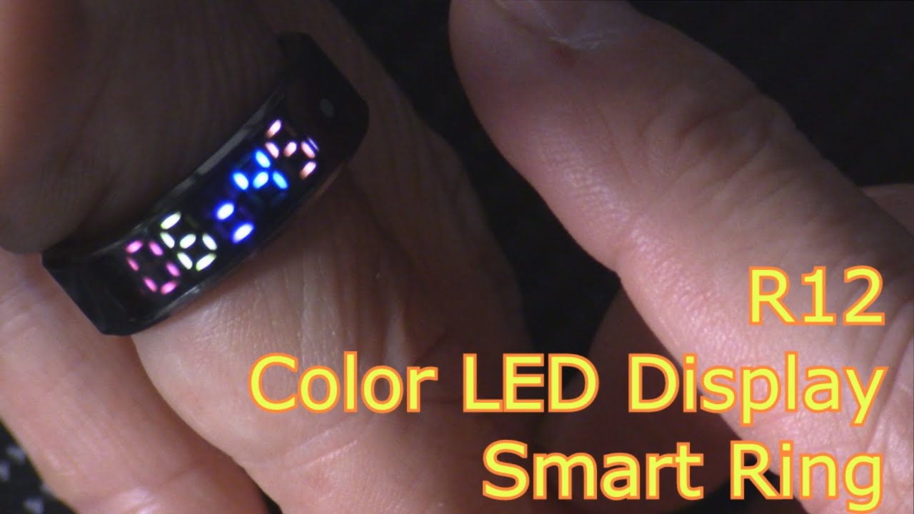 The World's First Color LED Display Smart Ring | R12 budget smart ring review JRing app
