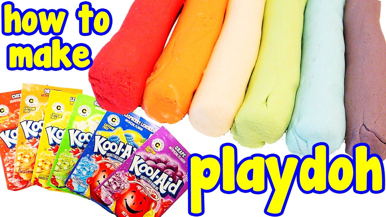How To Make Koolaid Play dough NO COOK Play Doh Recipe