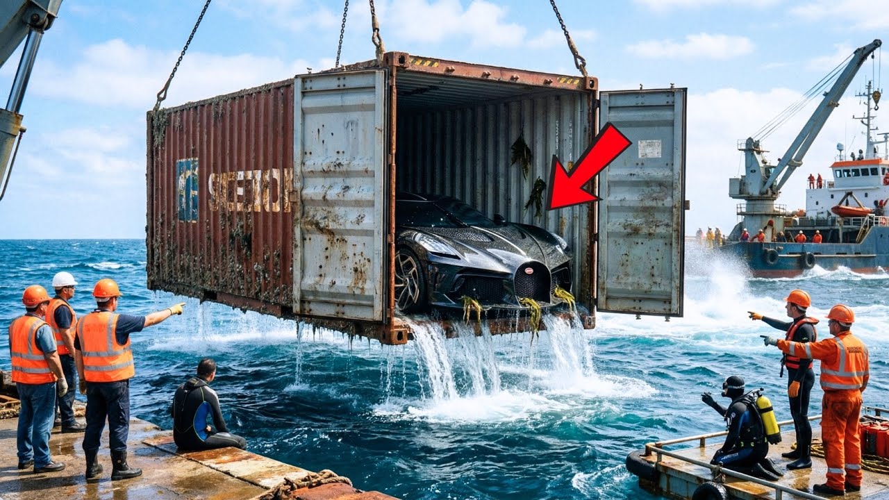 Deep Sea Discovery: Opening a Sunken Container with an $18,000,000 Bugatti La Voiture Noire