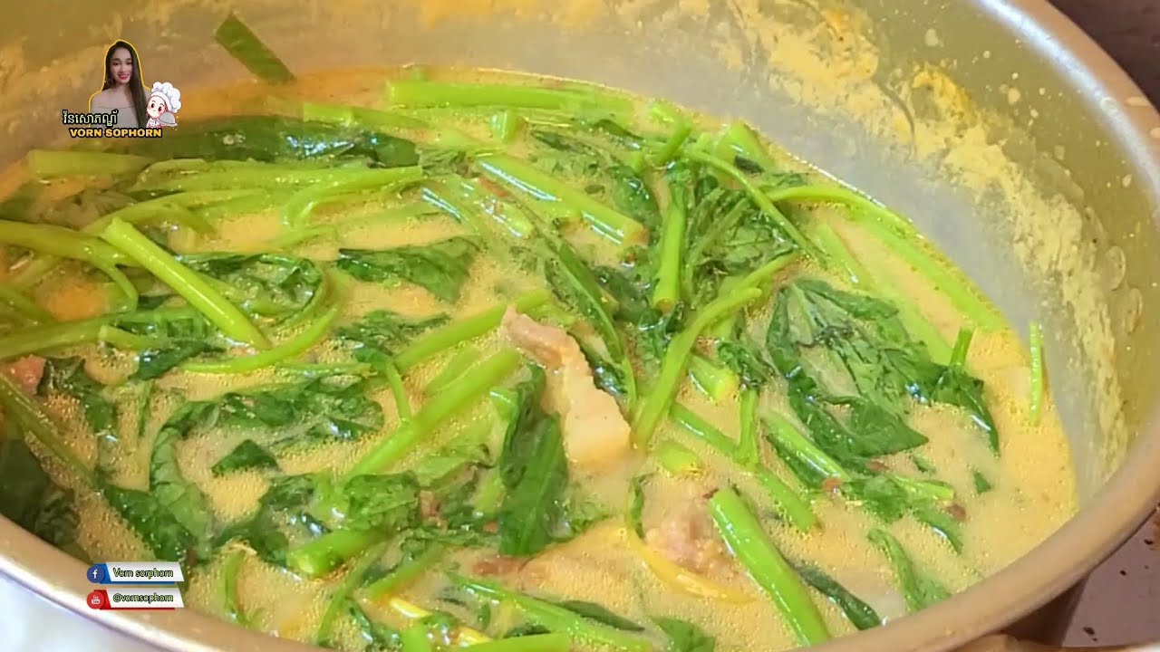 របៀបស្លរម្ជូរគ្រឿងខ្ទិះដូងសាច់ជ្រូក | Khmer Cooking | Khmer Food | ម្ហូប