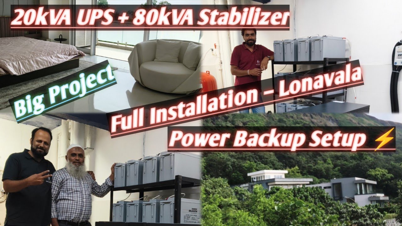 20kVA UPS & 80kVA Stabilizer Installation in Lonavala | Full Setup | Power Backup Vlog 🔥⚡