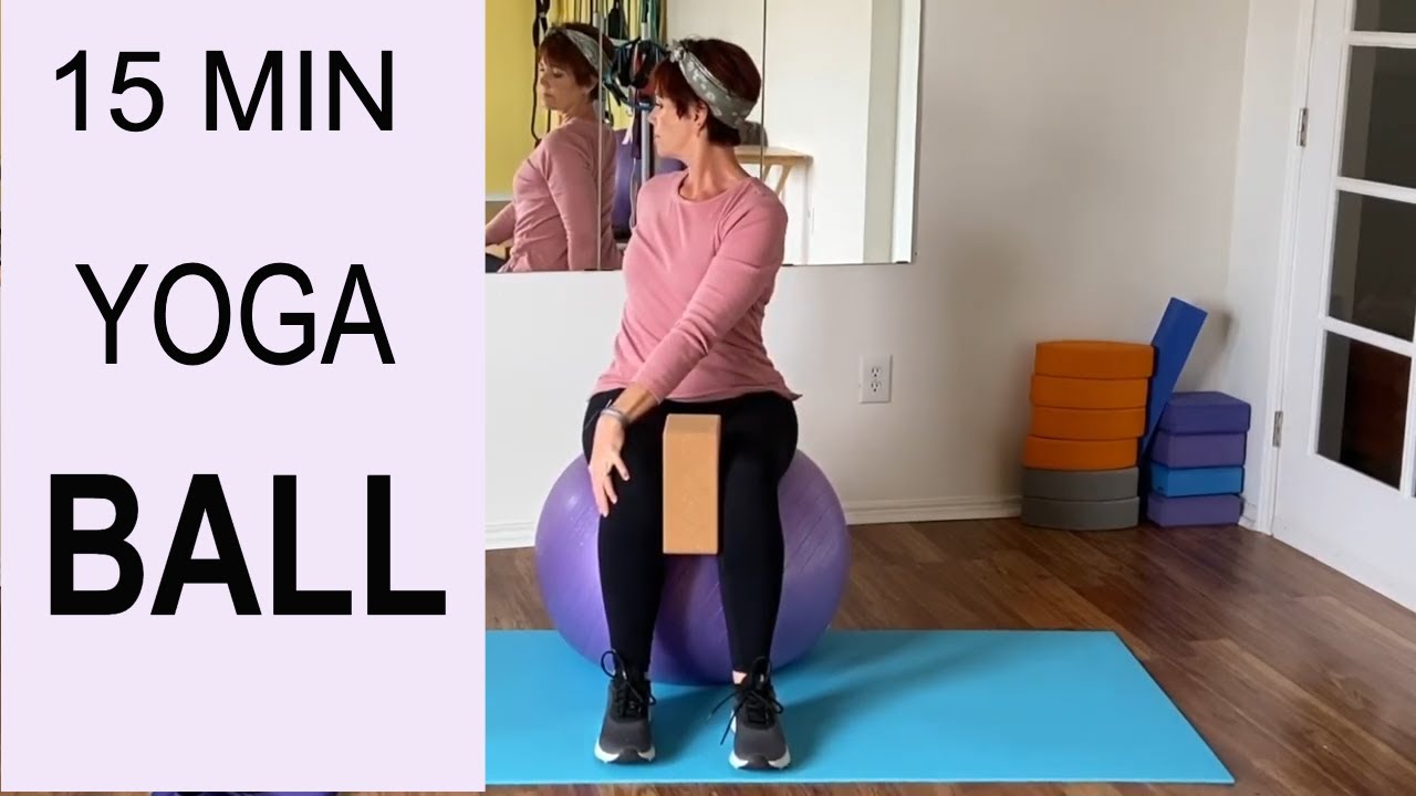 EXERCISE BALL WORKOUT | BEGINNER FLEXIBILITY [Seated Practice BALL] YOGA with Ursula - 15 Minutes