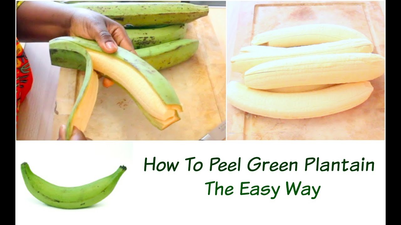 How to Peel Green Plantains / Platanos The Easy Way Praise Onaturals