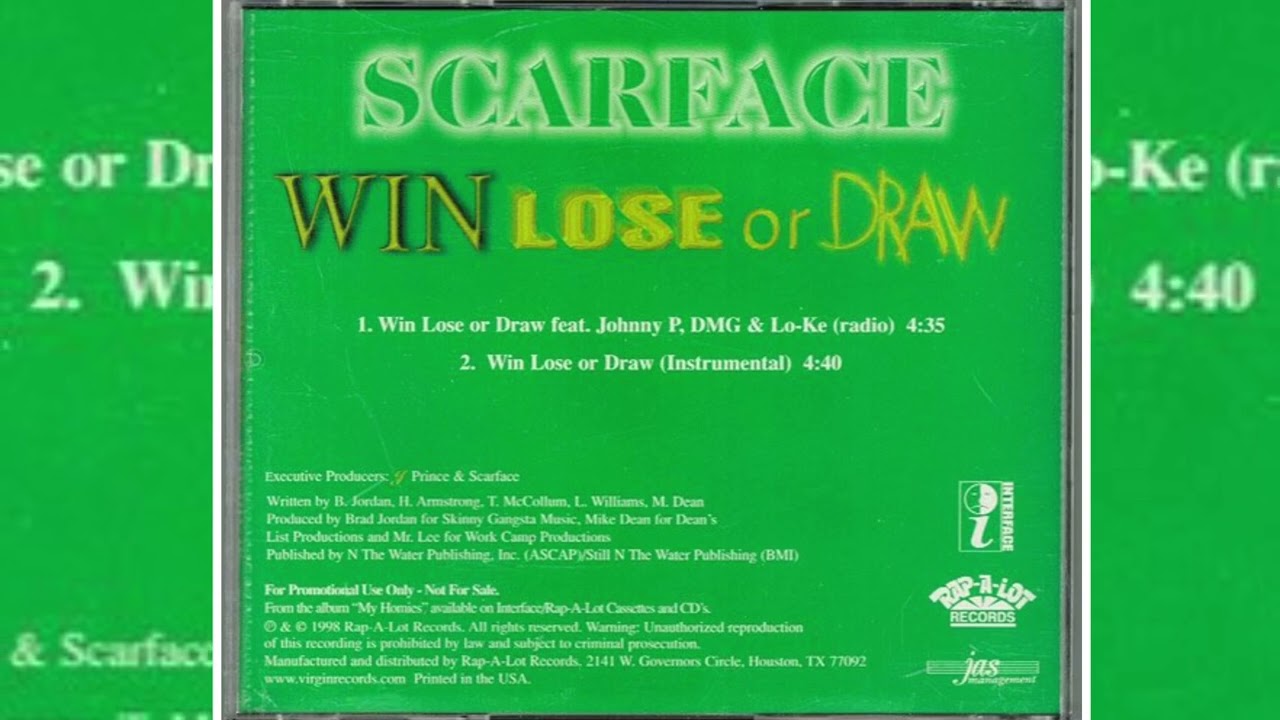 Scarface Win Lose or Draw (Full Original Instrumental From Promo CD)
