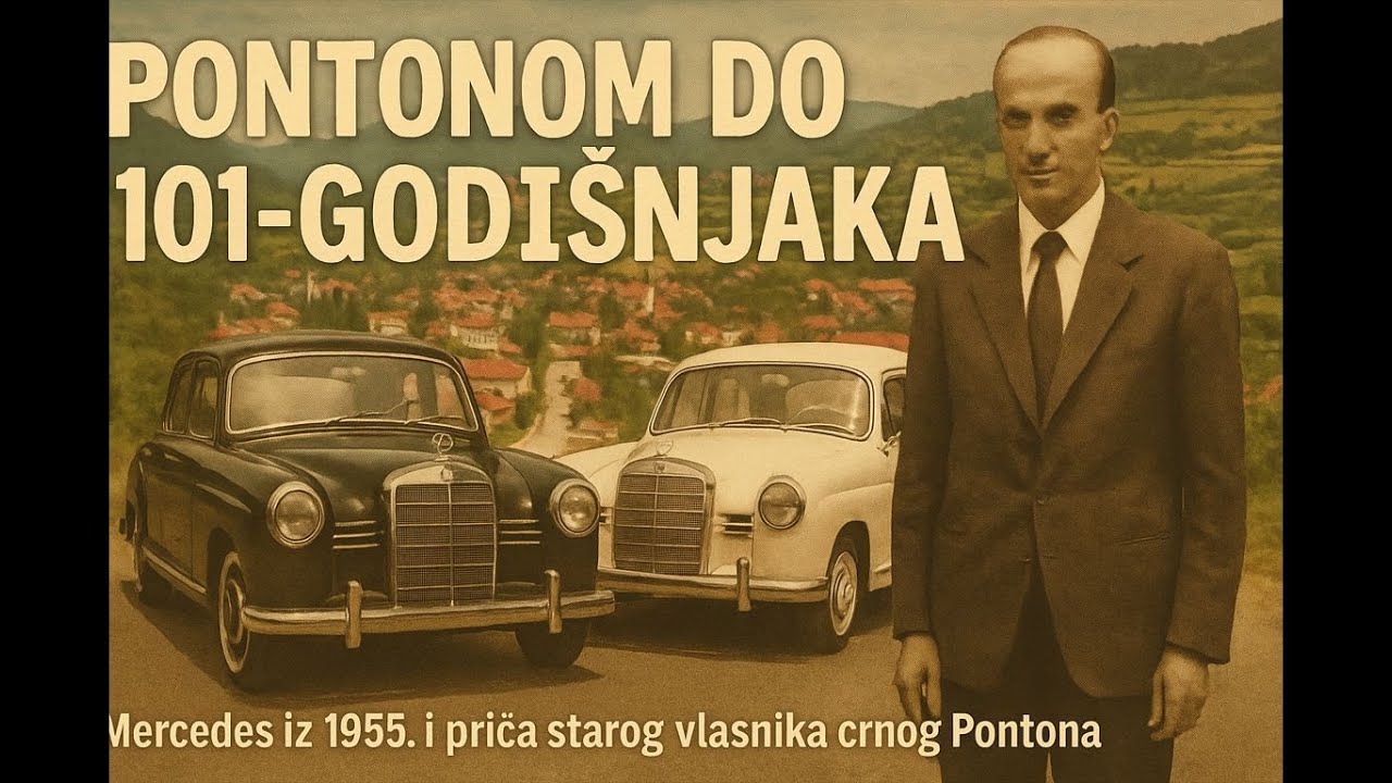 Kladnju u pohode Mercedes Pontonom iz 1955. u posjet 101-godišnjaku koji je vozio istog Mercedesa