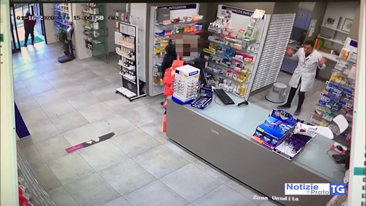 2020-01-16 PRATO - RAPINA A MANO ARMATA IN FARMACIA, VIA 500 EURO