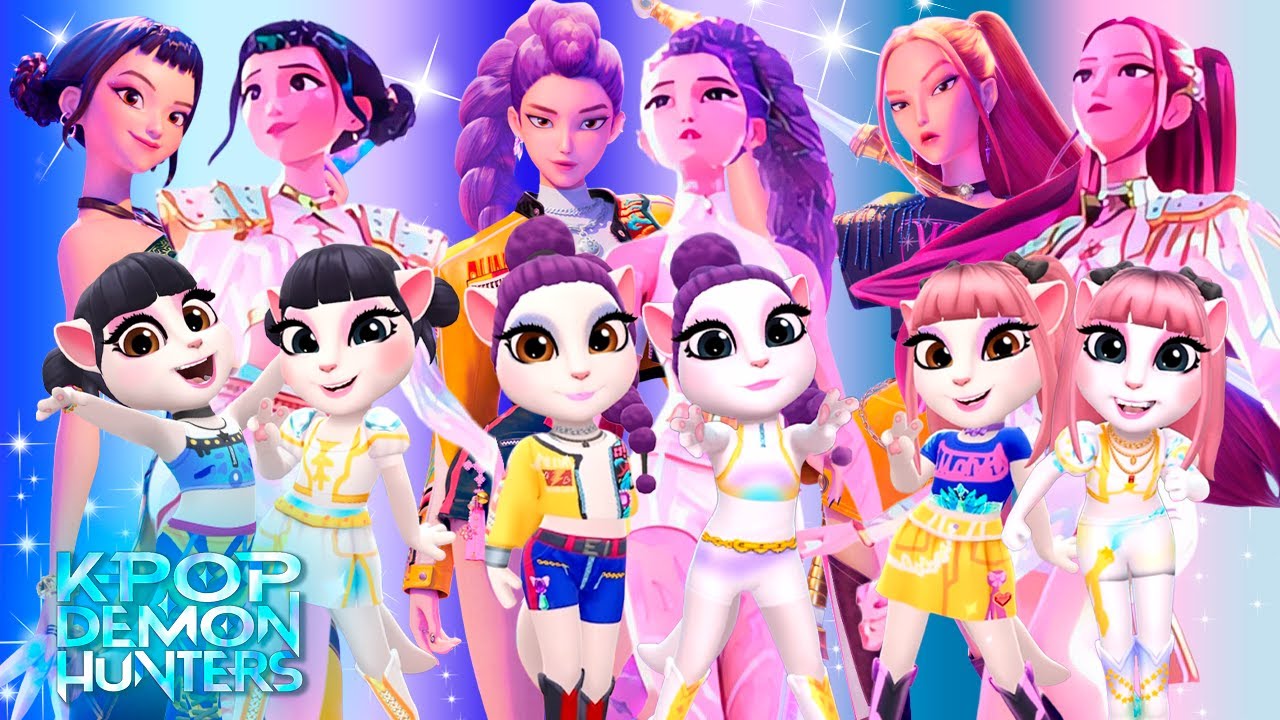 My Talking Angela 2 😈🎵 K - POP DEMON HUNTERS | Challenge party |  Cosplay Makeover