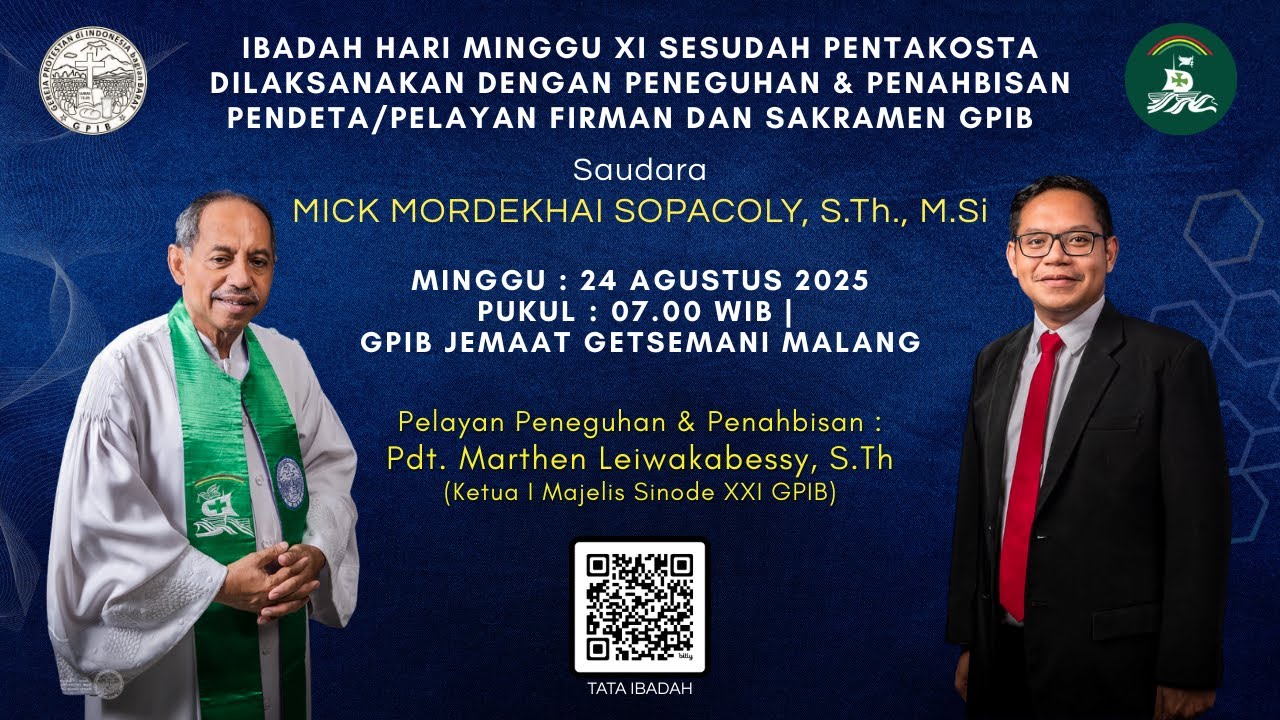 [LIVE] Ibadah Hari Minggu XI sesudah Pentakosta || Minggu, 24 Agustus 2025 - Pukul : 07.00 WIB