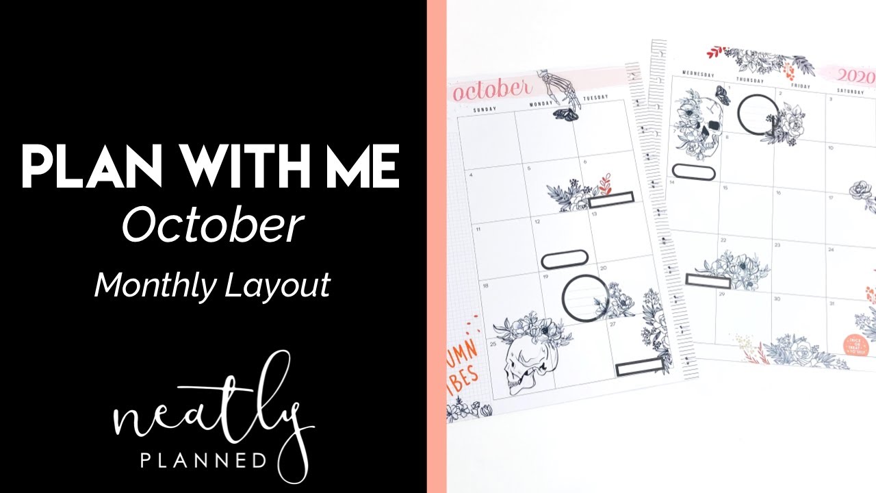 Plan With Me Happy Planner | October Monthly Layout