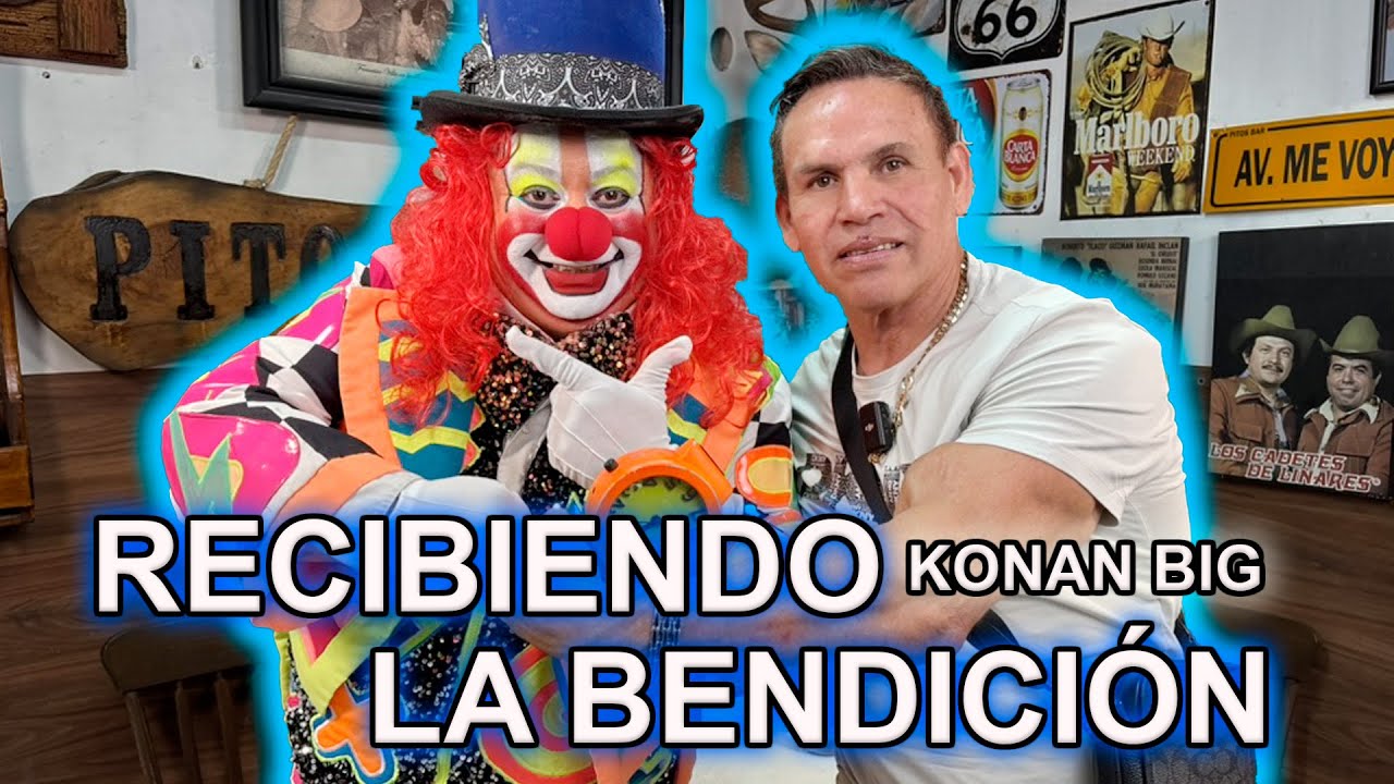 RECIBIENDO LA BENDICIÓN -  Konan Big Oficial en Pitos Bar con Cupy El Payaso