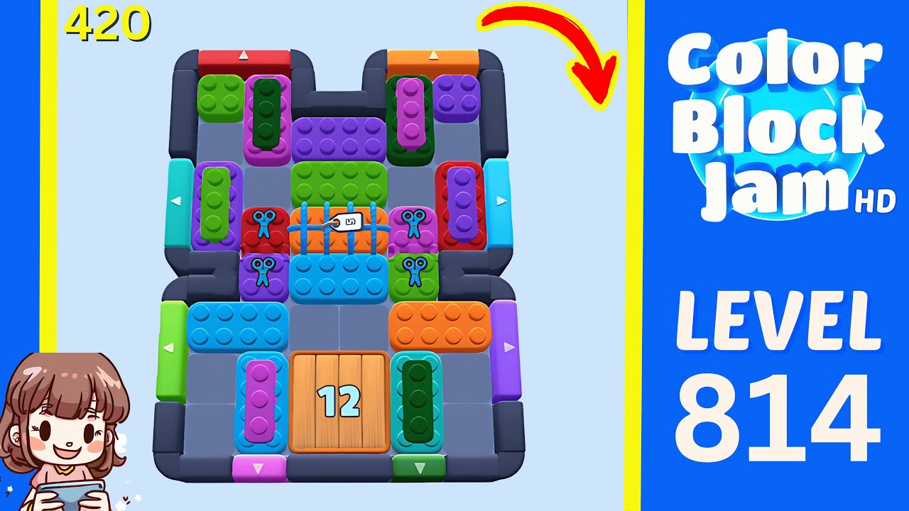 Color Block Jam Level 420 (814) Solution Walkthrough