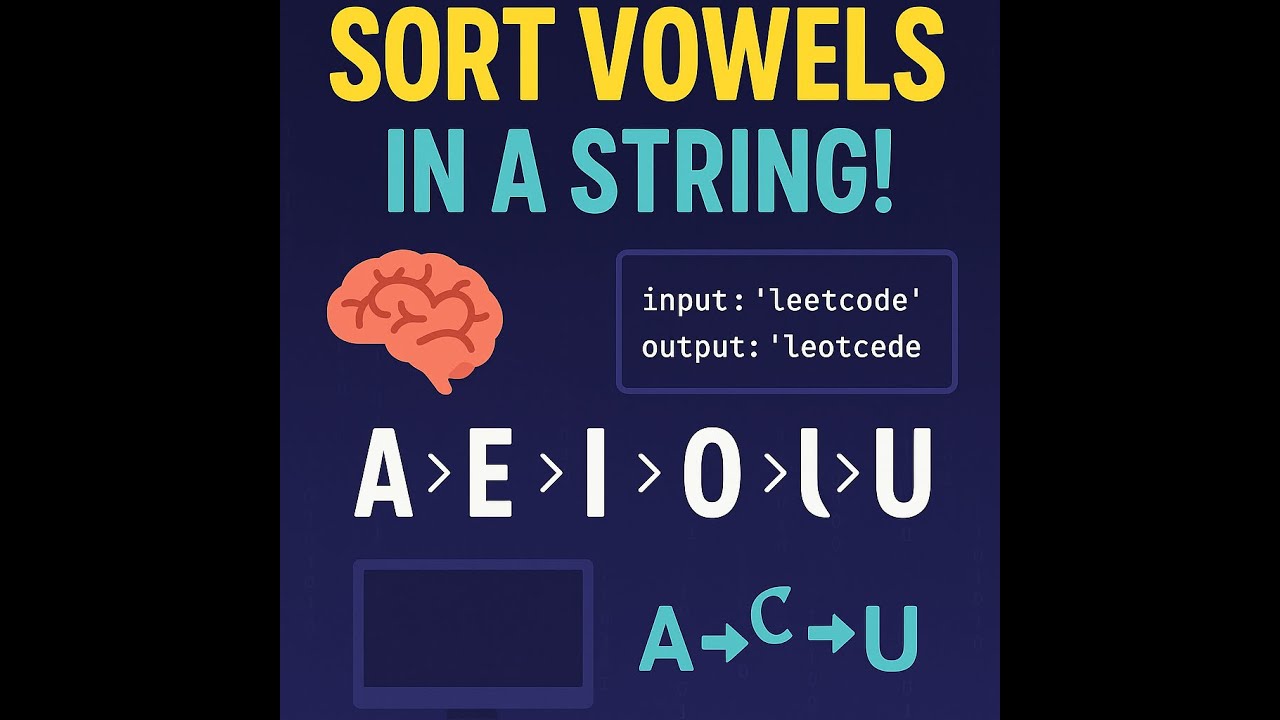 Sort Vowel in a String | leetcode question