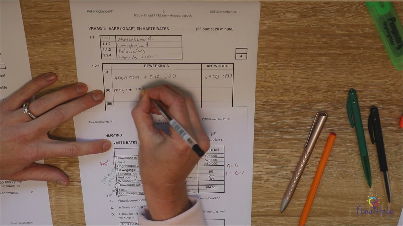 Rek11 vraestel 1 nov2019 vraag 1 1 2 vaste bate nota voltooi