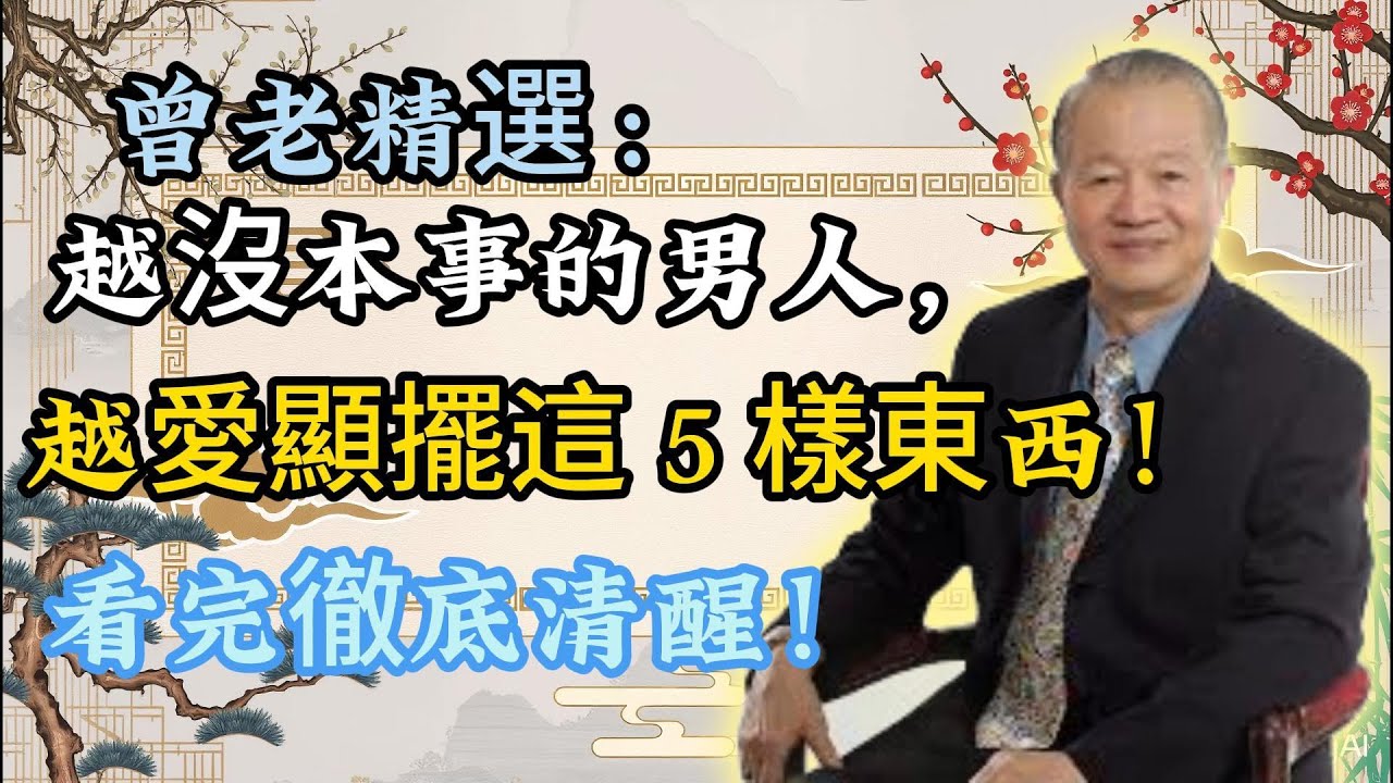 曾仕强：越沒本事的男人，越愛顯擺這 5 樣東西！看完秒懂！#人生智慧#命理#哲學