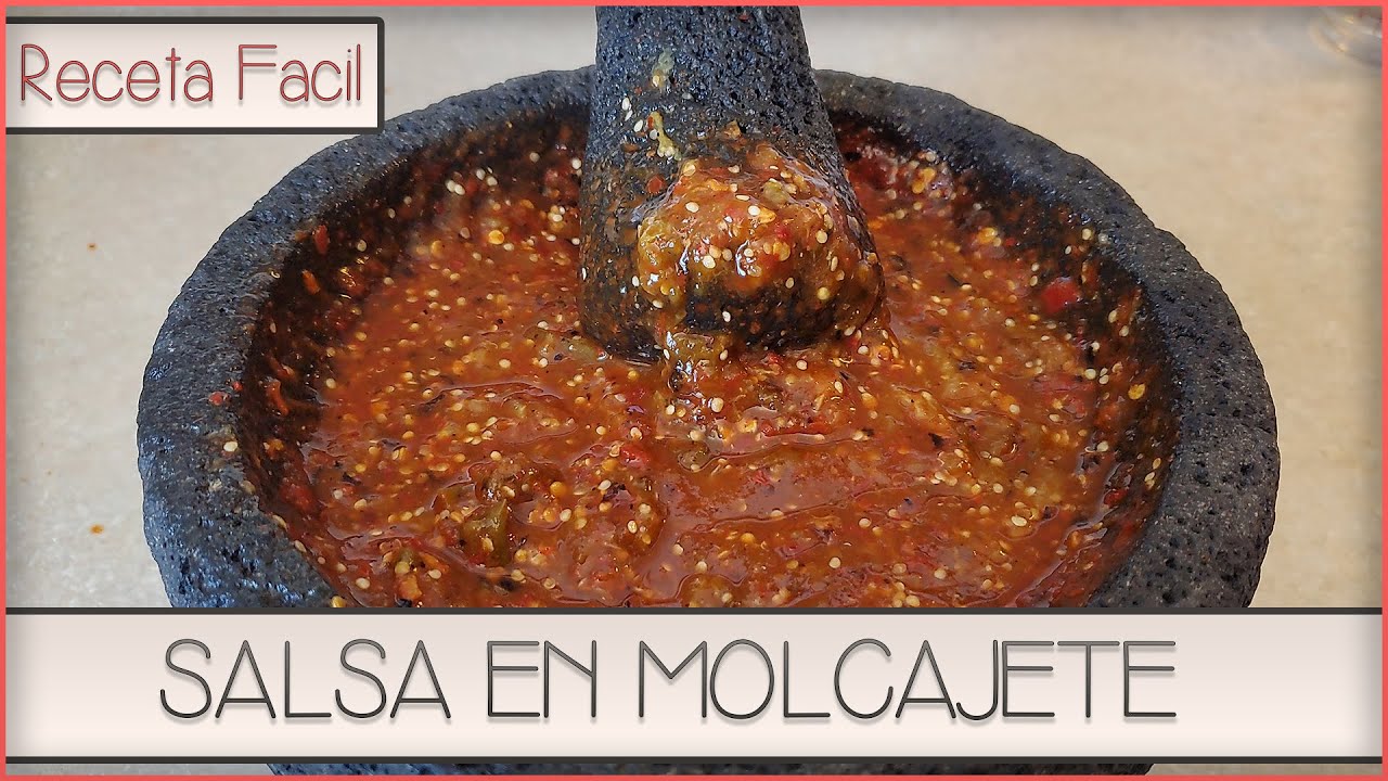 Salsa en Molcajete de Chile de Arbol - Receta Facil y Deliciosa