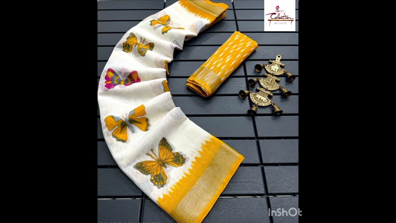 Butterfly linen saree|| Summer friendly. Booking number- 9432159552  #summer #fashion