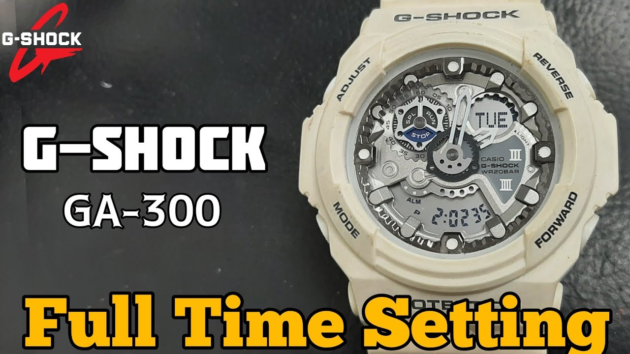 Casio G Shock GA-300 Time Setting, Hand Alignment Adjusting and Alarm Setting | SolimBD