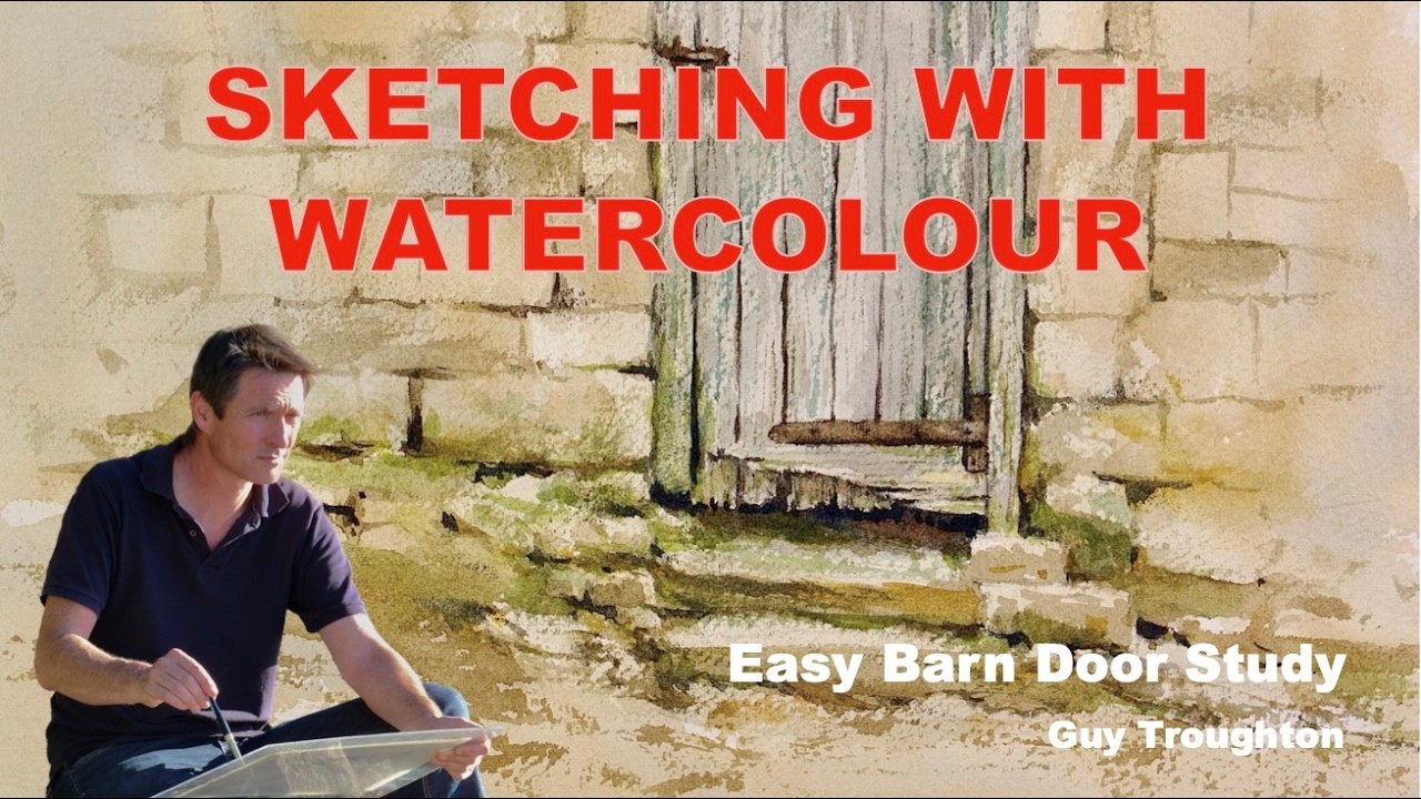 Sketching with Watercolour - easy Barn Door Study