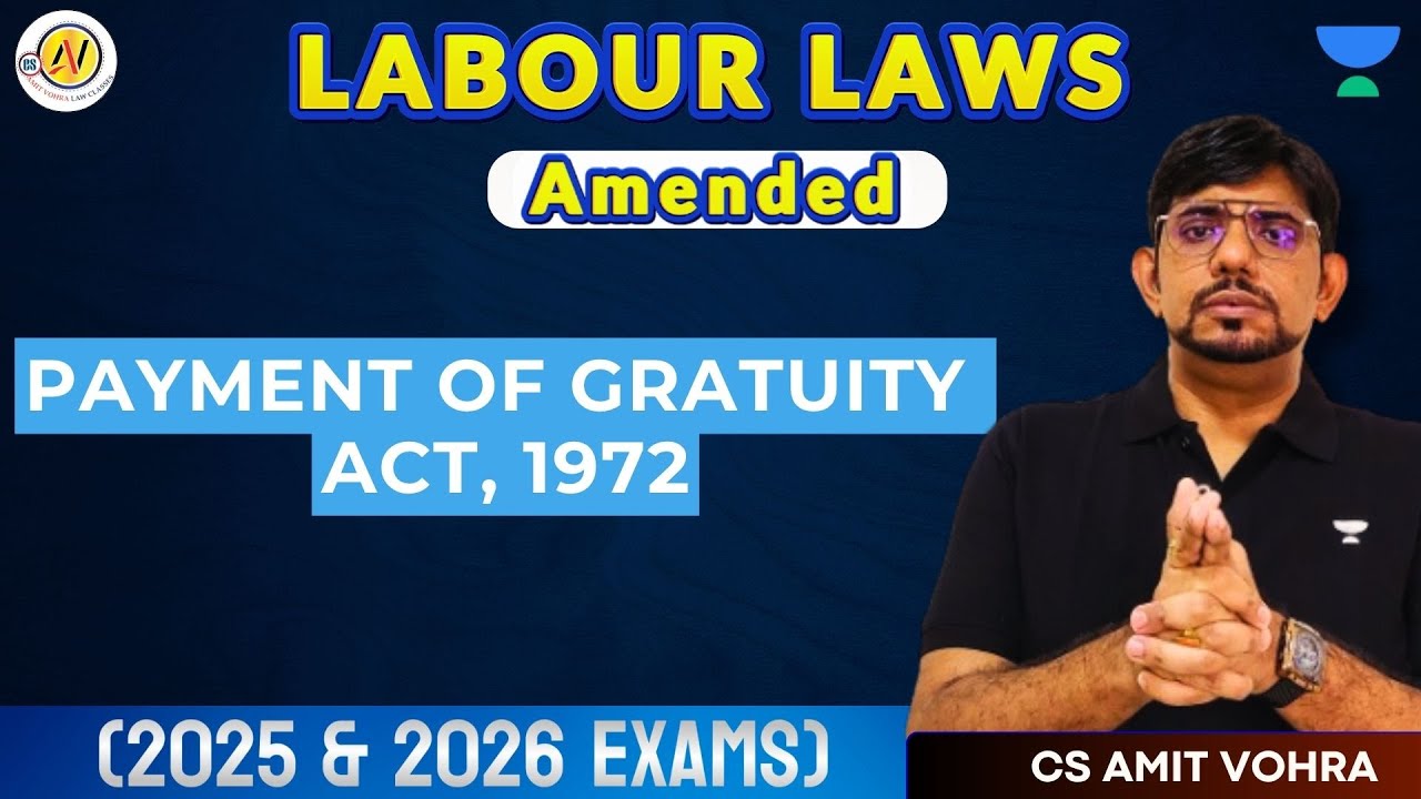 CS Executive SBIL Part B One Shot Revision Labour Laws 40 marks CS Amit Vohra #unacademy #csexams