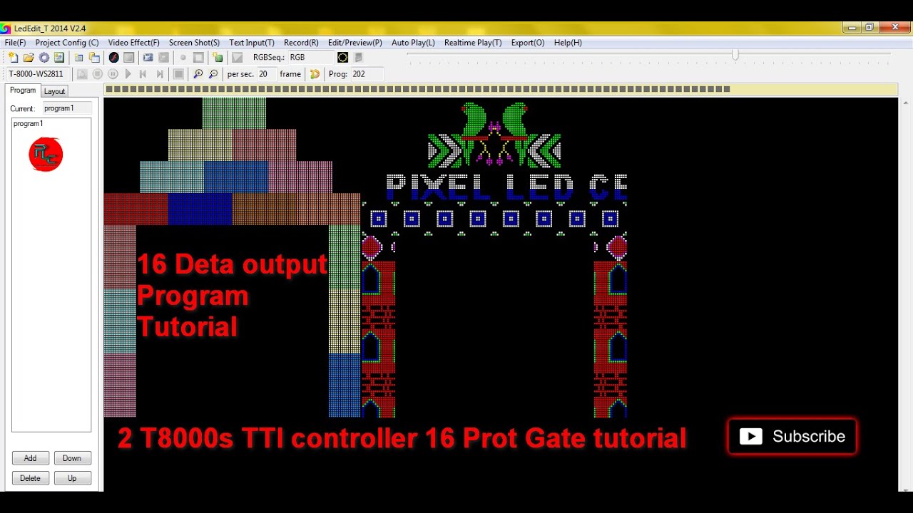 Pixel led  2 T8000 TTL Controller 16 Deta Port Gate Layout Kesay bntay hai #t8000 ttl controller