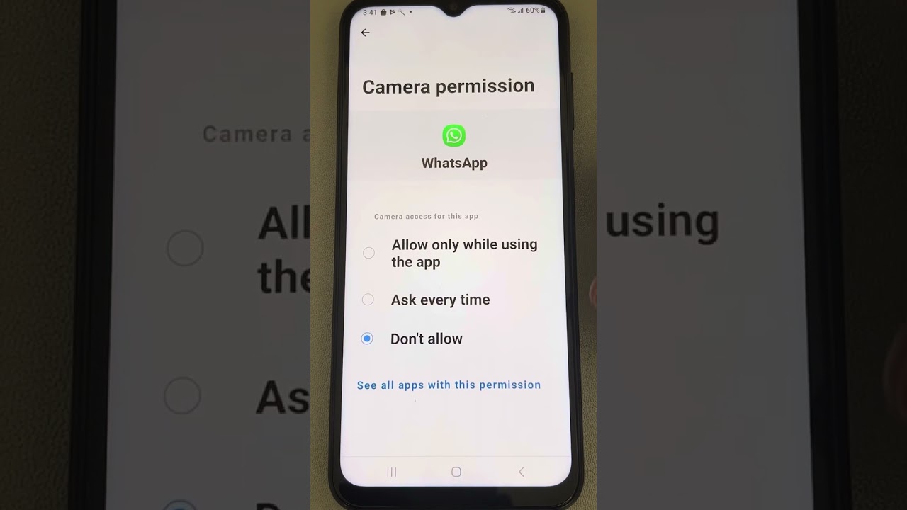 Front camera not working in WhatsApp video call - Fix