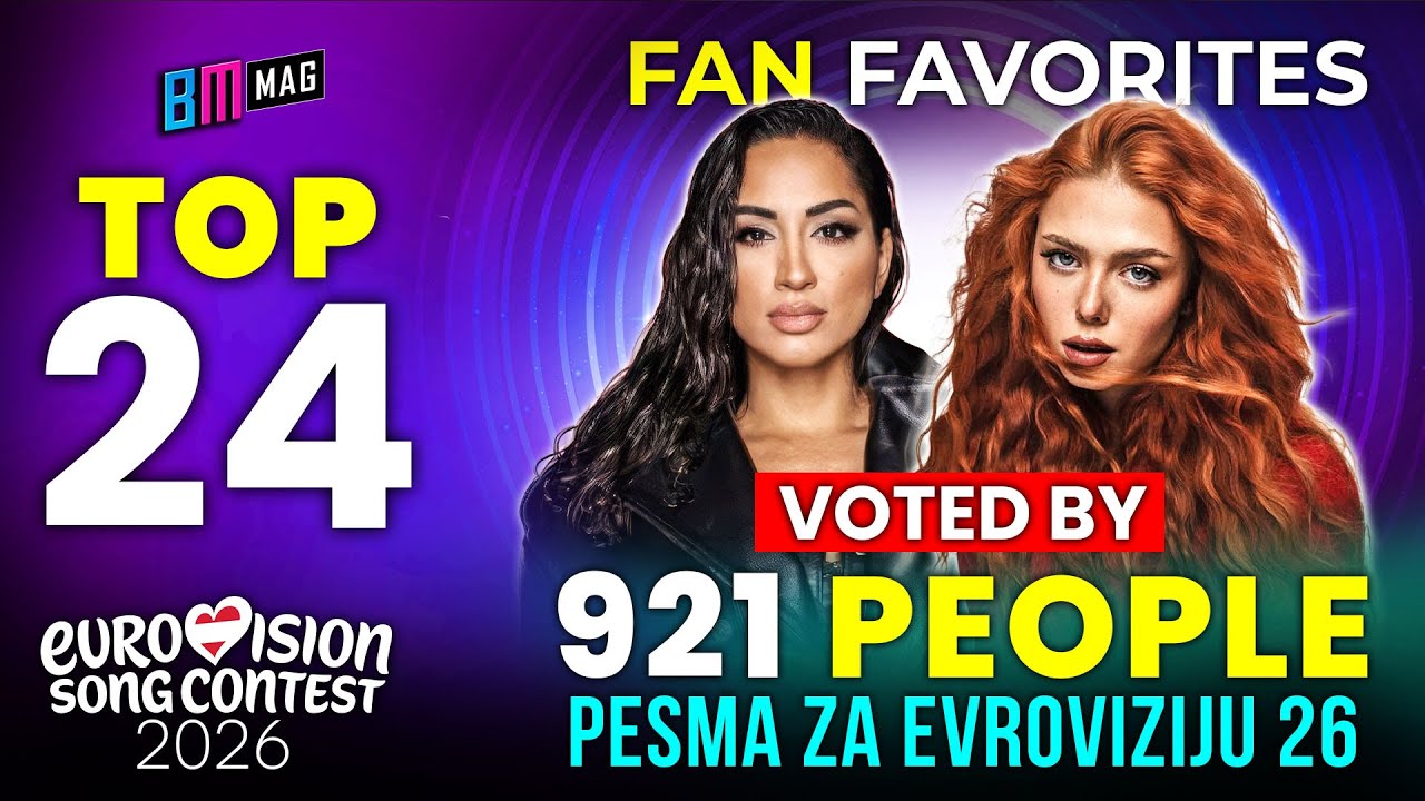 TOP 24 Songs by 921 People - Pesma za Evroviziju 26 -Serbia's National Selection for Eurovision 2026