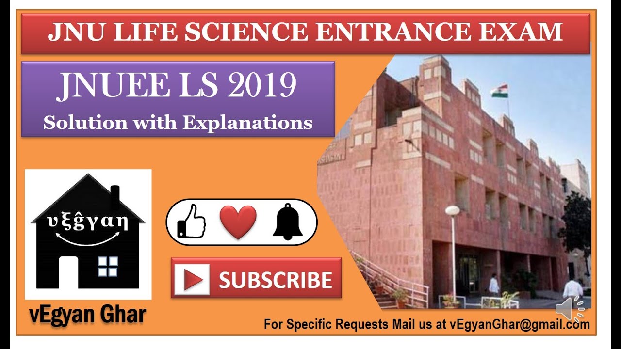 JNU MSc Life Science exam solved paper 2019 Part B Second Video