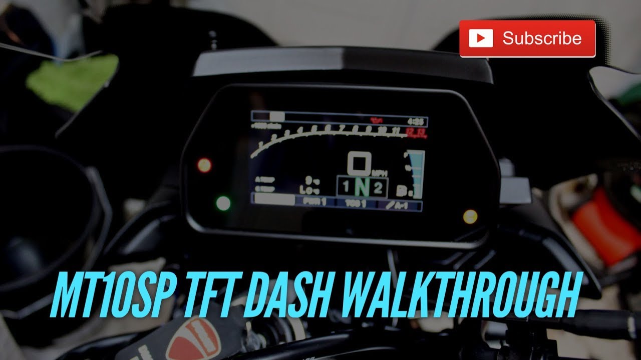 Управление TFT-экраном Yamaha MT10 SP через меню настроек