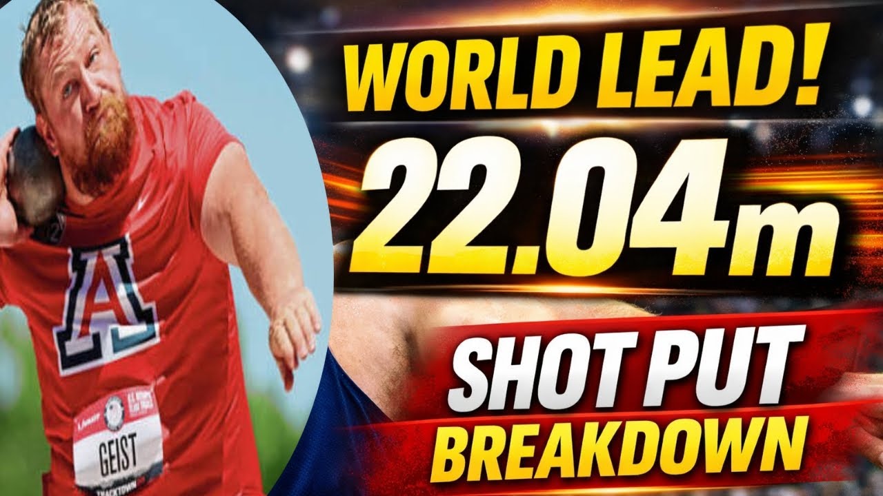 Jordan Geist World Lead 22.04 m | Shot Put Technique Breakdown 2026.
