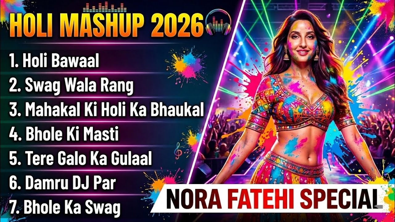 🔥 Holi Bawaal: Ultimate DJ Mashup 2026 | Honey Singh Style | Nora Fatehi Dance | Holi 🫟 Mashup 2026