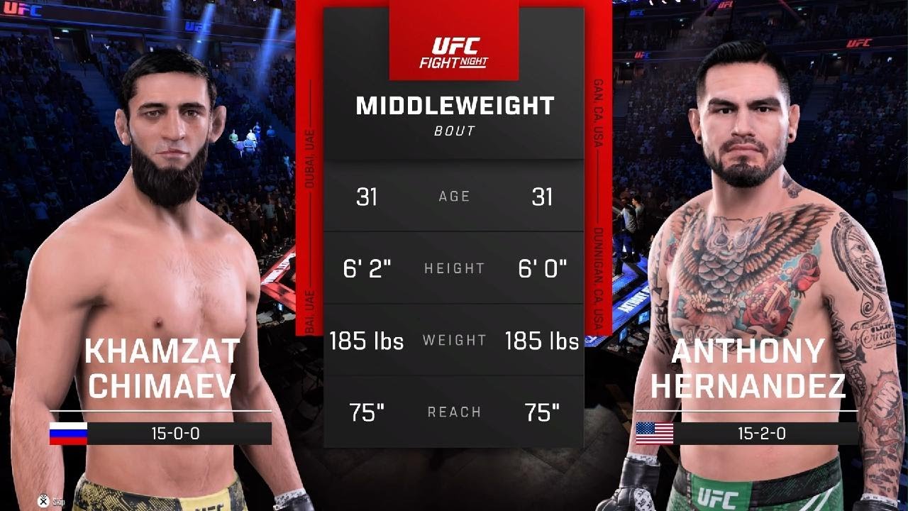 EA SPORTS UFC 5-Khamzat Chimaev Vs Anthony Hernandez
