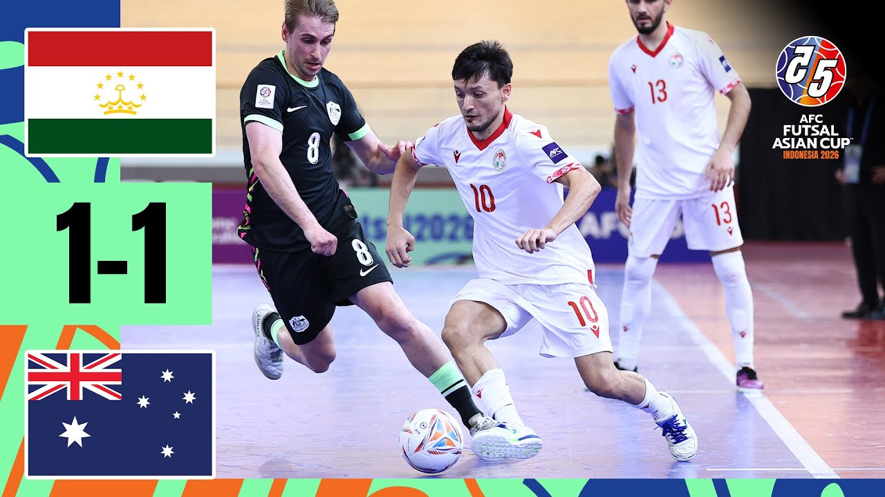 The draw sees both teams eliminated! | Tajikistan - Australia | Highlights | AFC Futsal Asian Cup&trade;