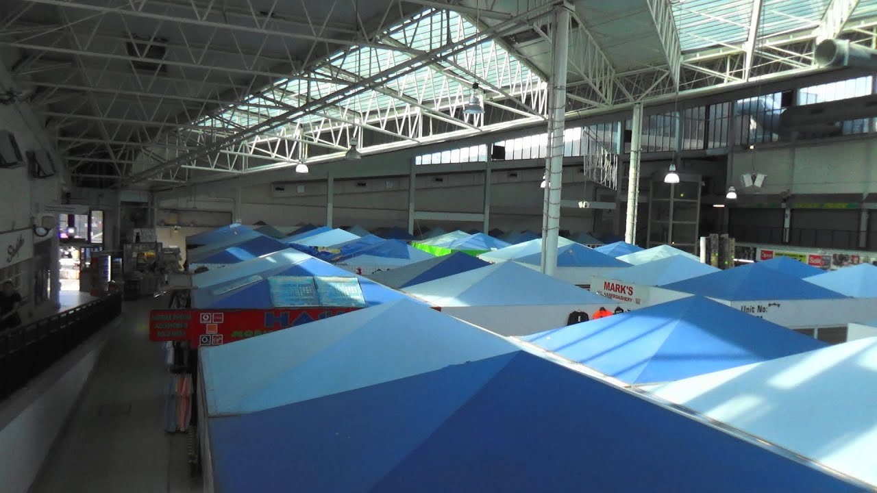 Rotherham town centre Indoor and outdoor market future nostalgia before £36 million facelift.