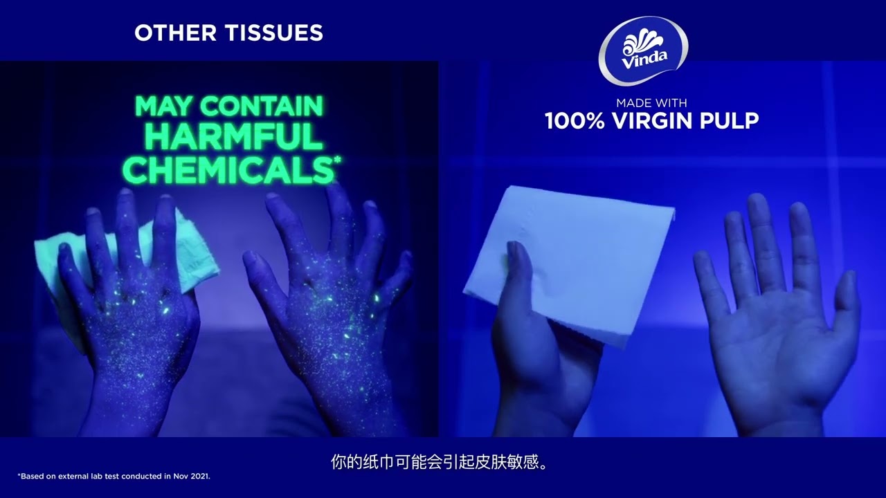 Vinda with 100% Virgin Pulp