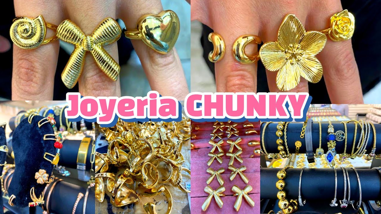Joyeria CHUNCKY como de Aliexpress pero en el Centro CDMX 😱 OFERTAS en $10 pesos | Anillos, Aretes..