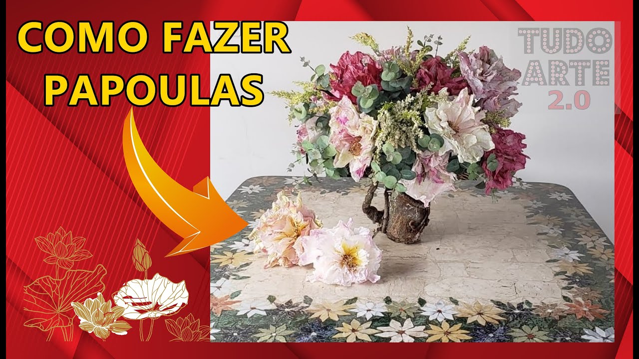 Como fazer Papoulas com Papel Toalha Descartável.