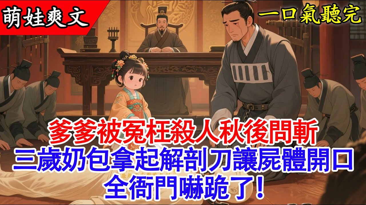 【完結小說】爹爹被判斬立決？3歲萌娃提著驗屍箱大鬧公堂：“屍體說，兇手就是縣令！”#穿越 #爽文 #有聲書 #萌娃 #小說 #原創