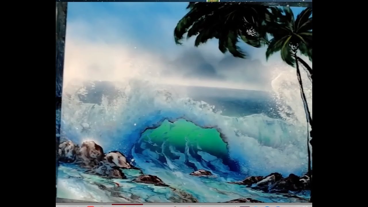 spray paint waves, galaxy, city, waterfall, chinese style etc spray paint art secrets
